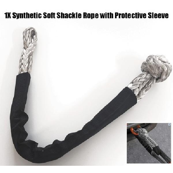 Soft Shackle Synthetic Road Recovery Rope 1/2”X22Inch 56000Lbs Breaking Strength