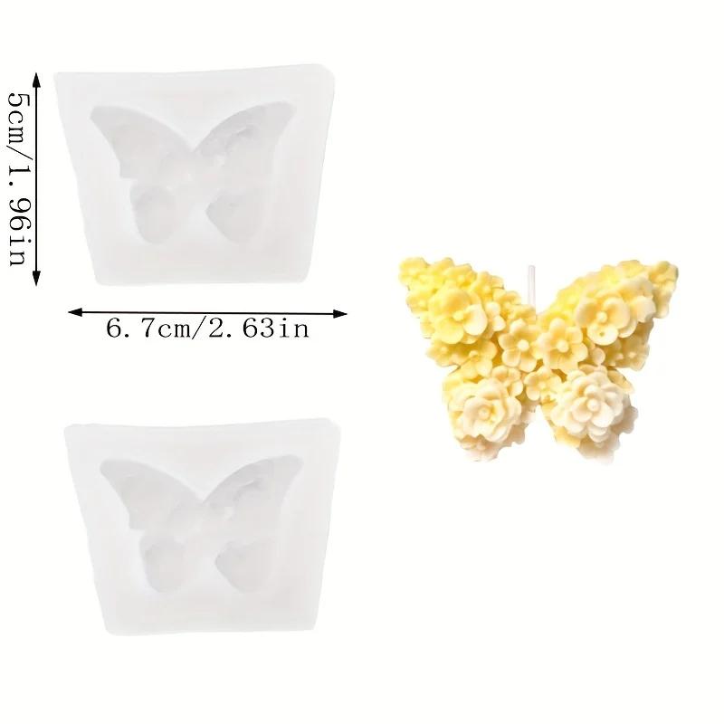 

1Pcs Butterfly Silicone Mold for Candles, Soap, Resin, and Plaster - Ideal for Candle Decorations, Desktop Butterfly Ornaments