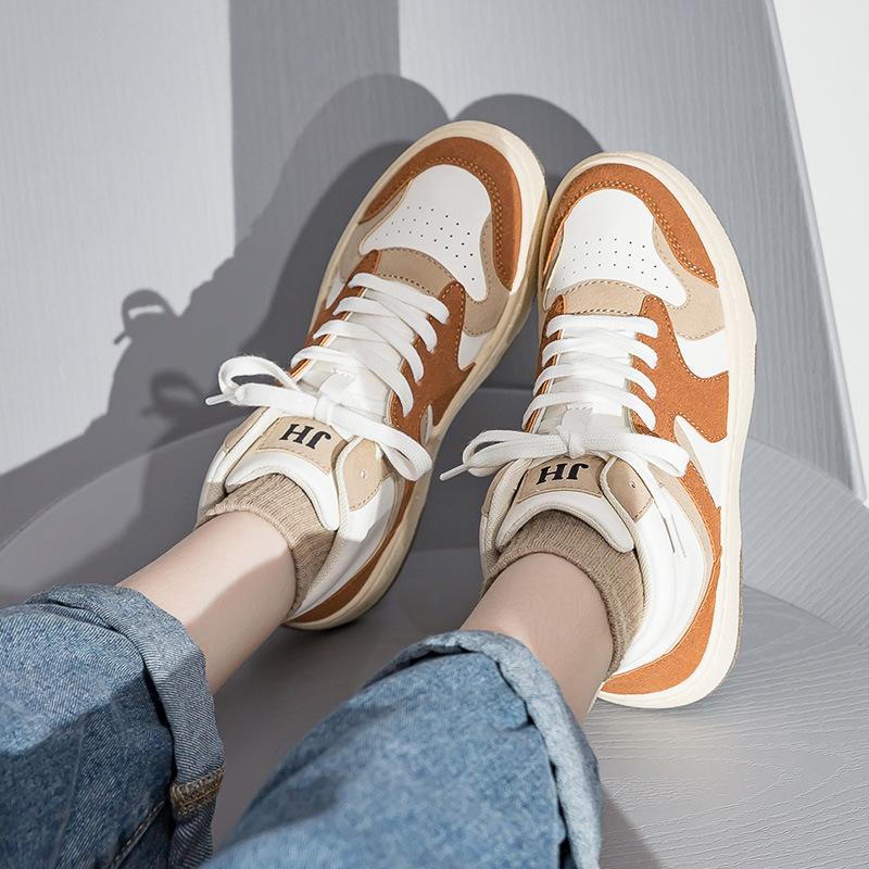 

Ретро женские кроссовки Dexun с высоким верхом 2021 осень новая корейская версия студенческие повседневные универсальные спортивные белые туфли кеды прилив 40