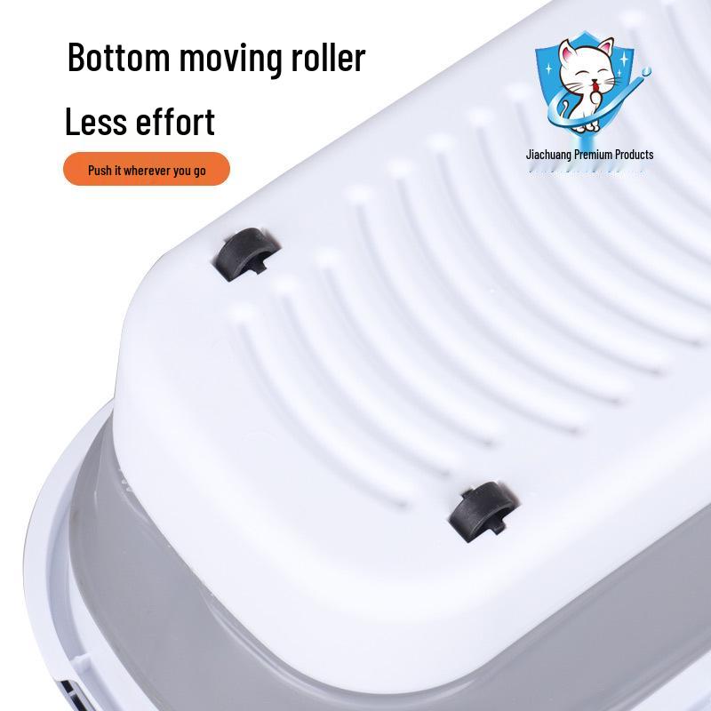 Faltbarer Rechteckiger Mopp und Autowasch-Eimer mit eingebautem Abflussbecken und Auswringer