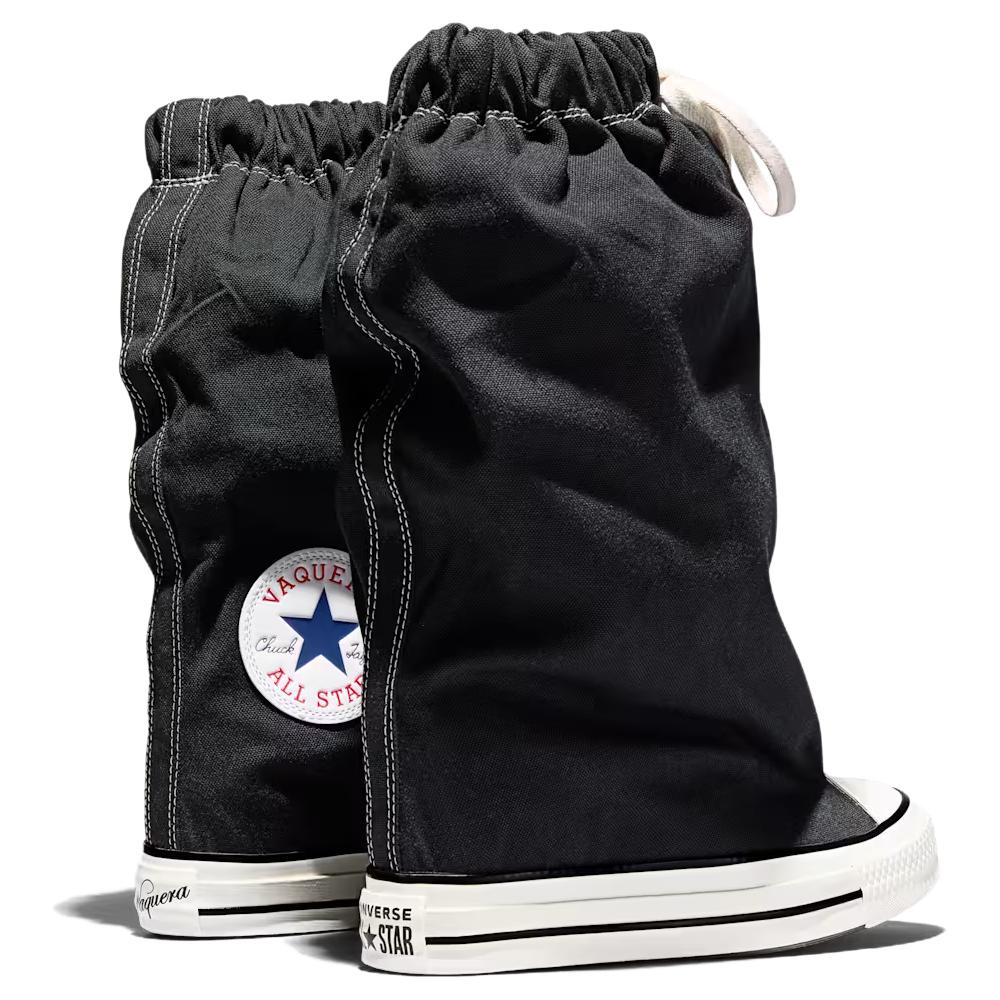Vaquera X Converse  Chuck Taylor All Star XHi Slouch Wedge Black Women Sneakers White Egret A17687C