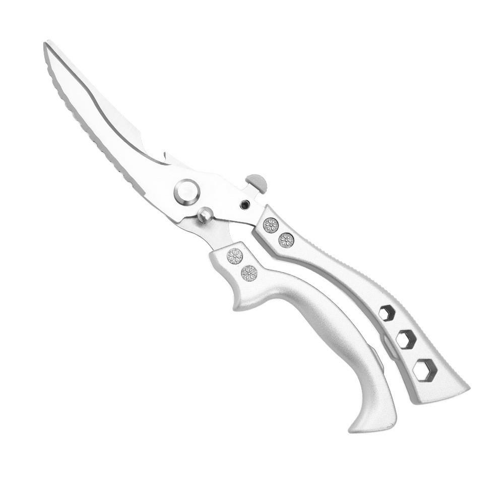 Heavy-Duty Multifunctional Kitchen Shears - Stainless Steel & Aluminum Alloy