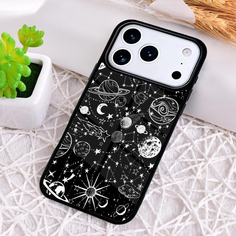 Astronaut Stars Constellation Phone Case for iPhone 17 Air 16 15 11 12 14 13 Pro Max Shockproof Cover