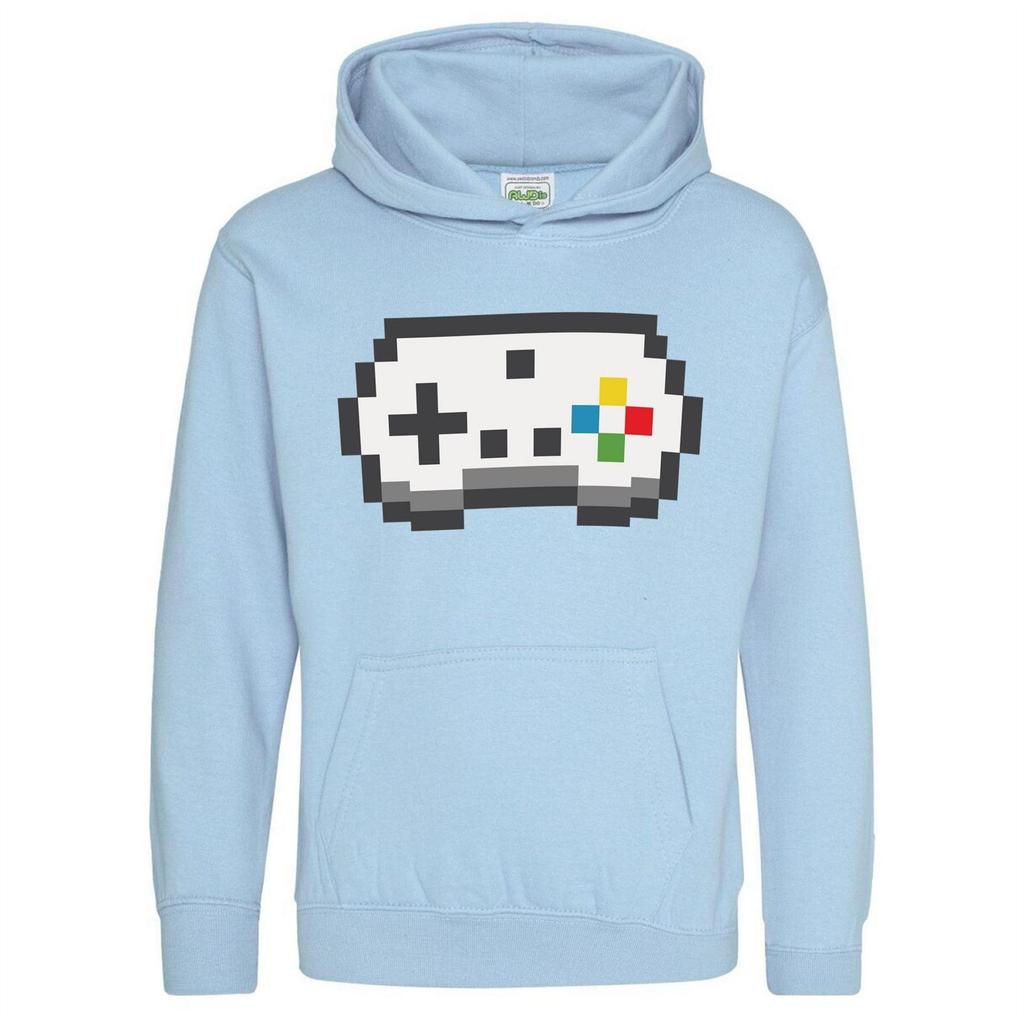 AWD Childrens/Kids Retro Gaming Controller Drawstring Hoodie