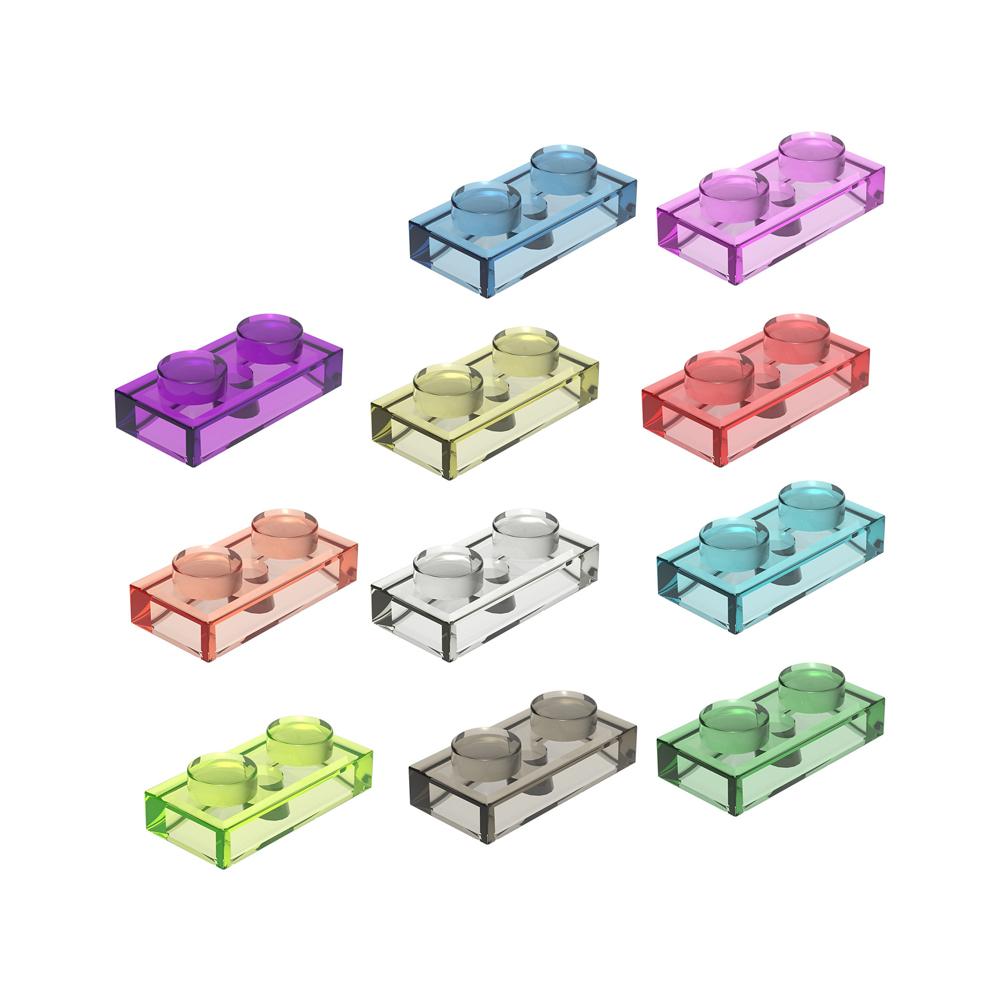 DIY Building Blocks Thin Figures Bricks 1x2 Dots 11 Color Educational Creative Size Compatible With 3023 Toys for Children