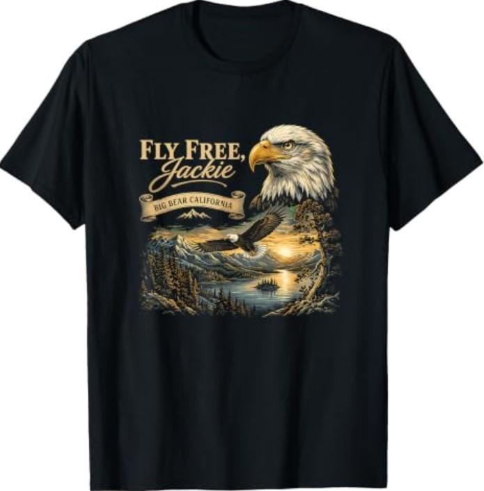 Fly Free Jackie Big Bear Bald Eagle Memorial T-ShirtQ