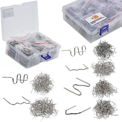 Heftklammern für Kunststoff 6 Arten 1200 Stück. Im Kunststoffkasten – Vielseitiges Verbindungsset | Hohe Qualität | Langlebige Verbindungen