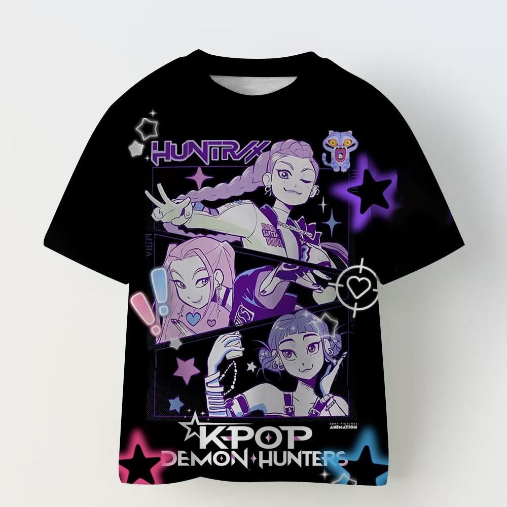 

Summer Tops Popular Children s Witch Hunting Group Costume T-shirt Short-sleeve Soft Sportswear 160