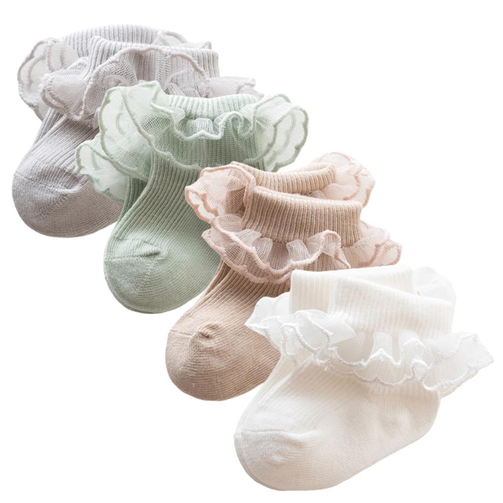 Citgeett Herbst Kleinkind Baby Mädchen Spitze Rüschen Kleinkind Süße Prinzessin Socken Frühling Herbst Niedliche Kindersocken