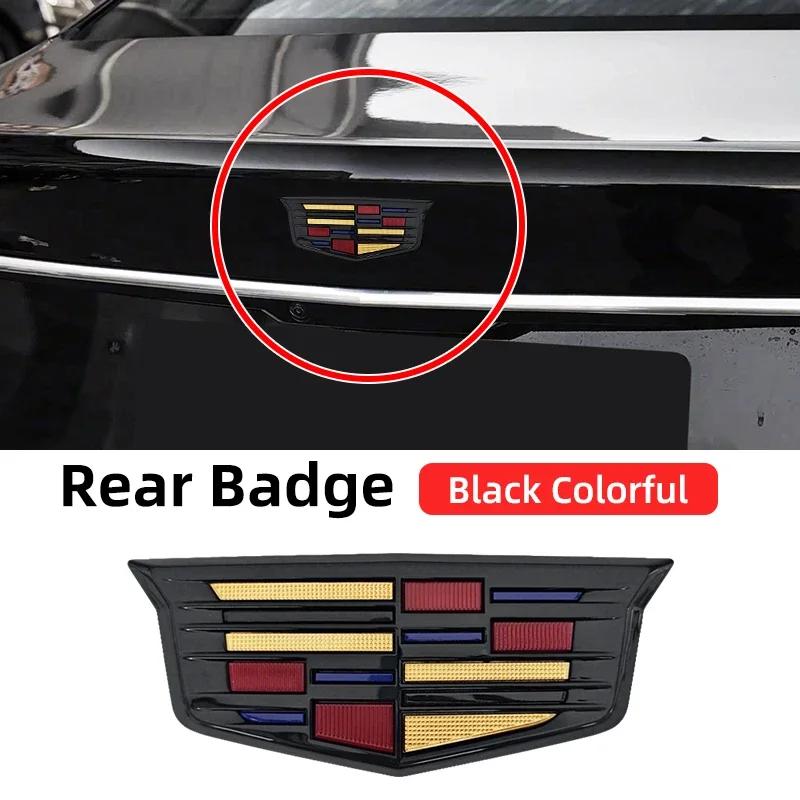 ABS For Cadillac Logo CT4 CT5 CT6 XT4 XT5 XT6 ATS XTS Car Front Grille Emblem Cover Rear Trunk Badge Auto Exterior Accessories
