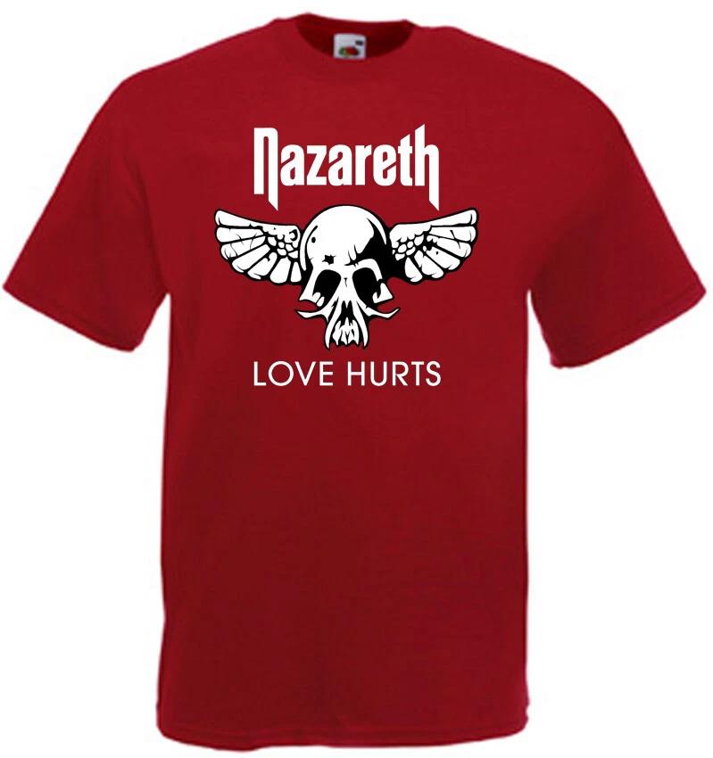 

100% cotton TOPS UNISEX TEES MENS WOMENS Nazareth Love Hurts t-shirt hard rock band M чёрный