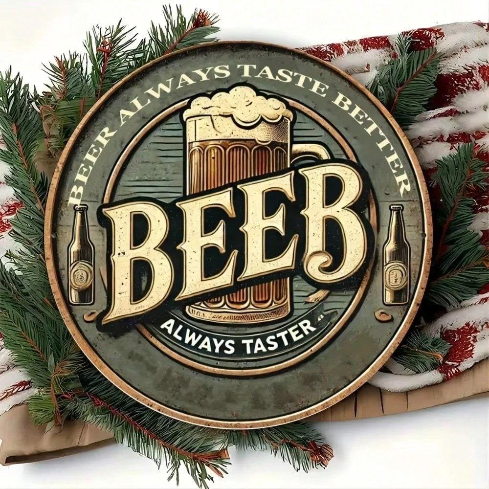 

Vintage Aluminum Beer Wall Decor Metal Poster For Bar