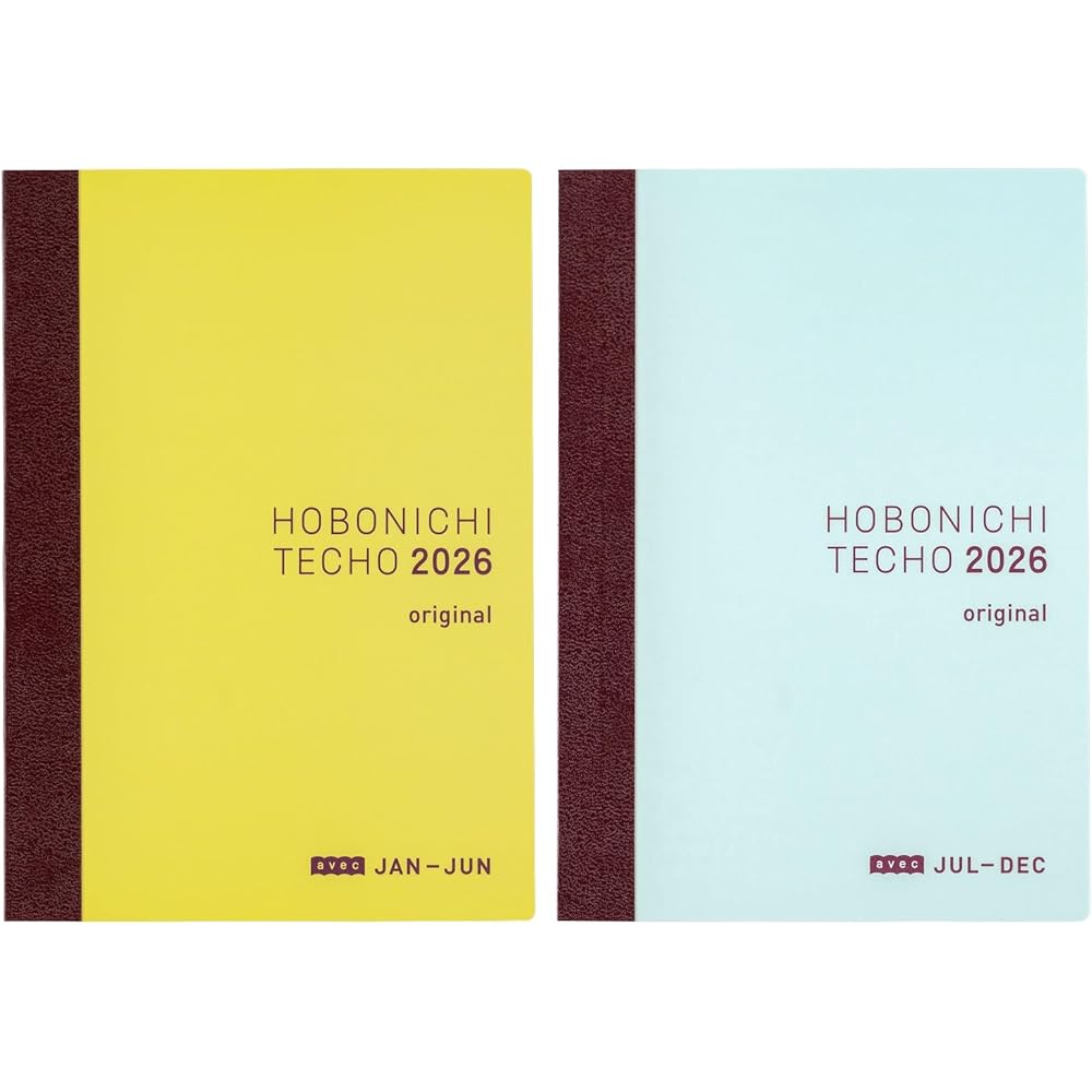 Hobonichi Techo 2026 Original Avec [A6 / 1 page per day (first half + second half) / January / Monday start]