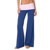 Pantaloni Casual da Donna alla Moda Color Block Vestibilità Aderente per Casa Sport Fitness Micro Svasati
