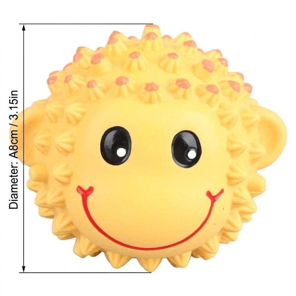 Bristle Surface Latex Dog Toy Tough Texture Round Shape Chew Ball Elastic Body Vivid Color Teething Toy Teeth Cleaning