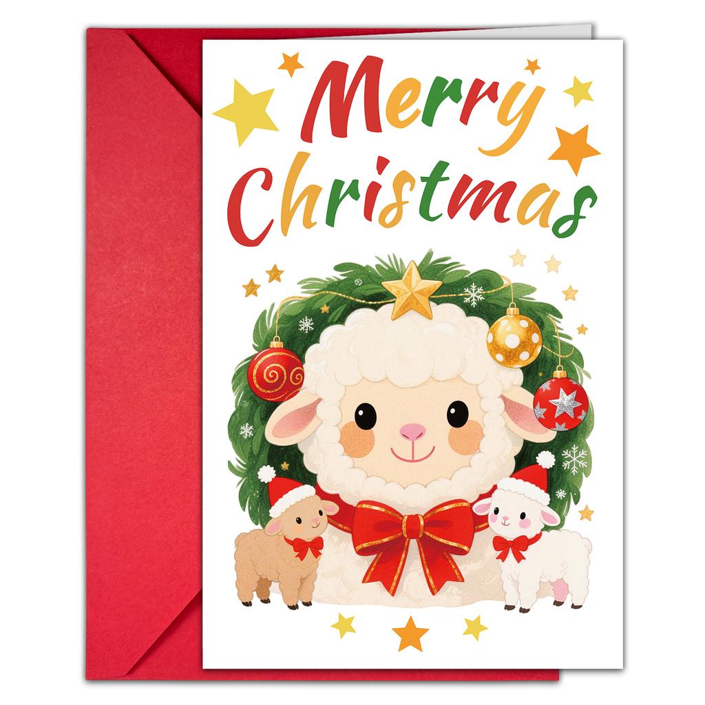 10 Tegneserie Julekort Konvolutter Sett Med Et Utvalg Av Kreative Julekort