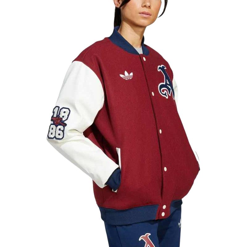 adidas Originals Football Sports Series Motif Lettres Veste en Coton Chaude Confortable Décontractée Veste Homme Élégant-Violet JF0560