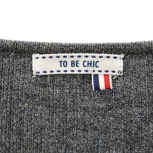 TO BE CHIC Wool Sanyo Shokai Long Sleeve One Piece 40 Gray Women Used