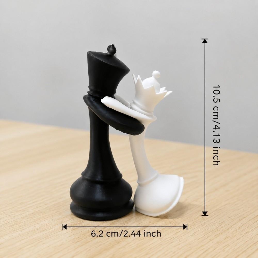 3D Printed Chess Statue Home Decoration Desktop Ornaments King And Queen Statue Gift