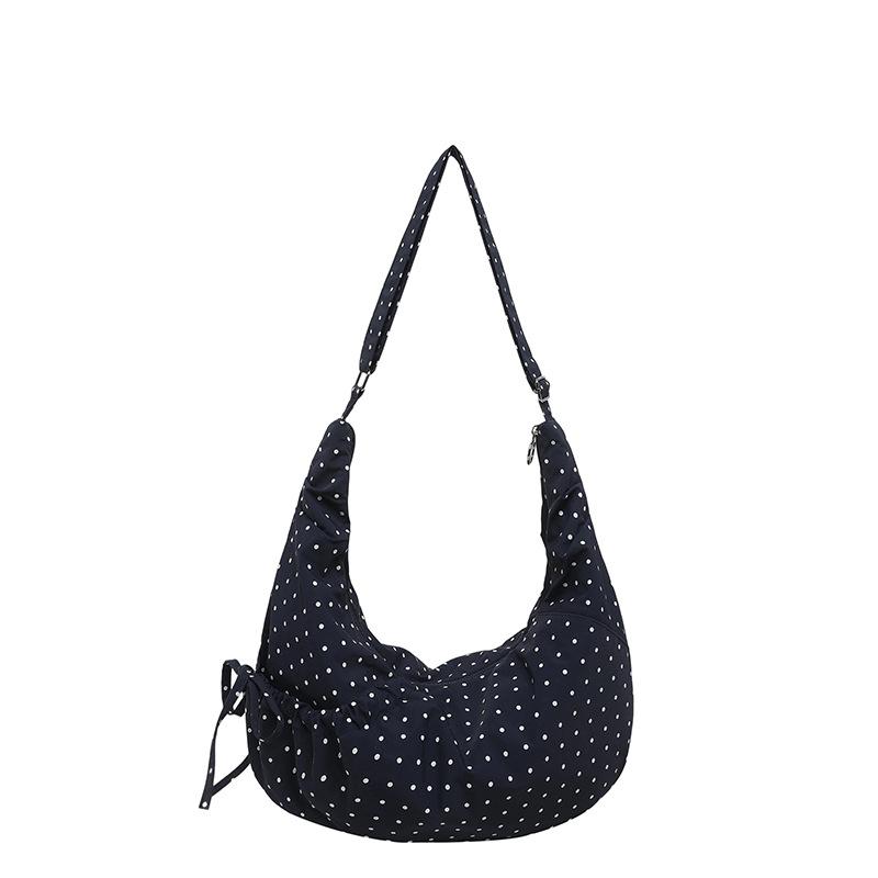Casual Polka Dot Shoulder Bags for Women Large Capacity Ladies Crossbody Bag Daily Simple College Student Girls Handbags Tote