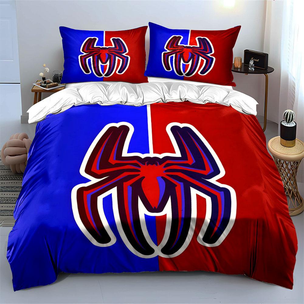Spider Logo Decor Set Multiple Sizes Kid'S And Adults' Bedroom Exquisite 3Pc Bedding Set, Gift