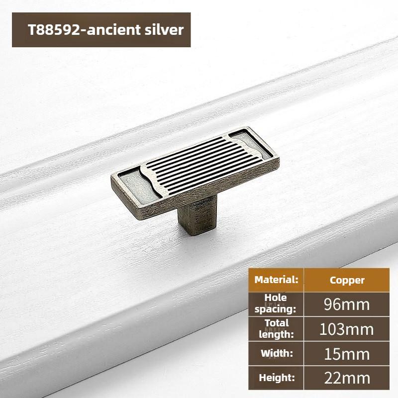 Modern Simple High-End Antique Brass Cabinet Door Handle Light Luxury for Wardrobe Shoe Cabinet - Vintage Style Hardware