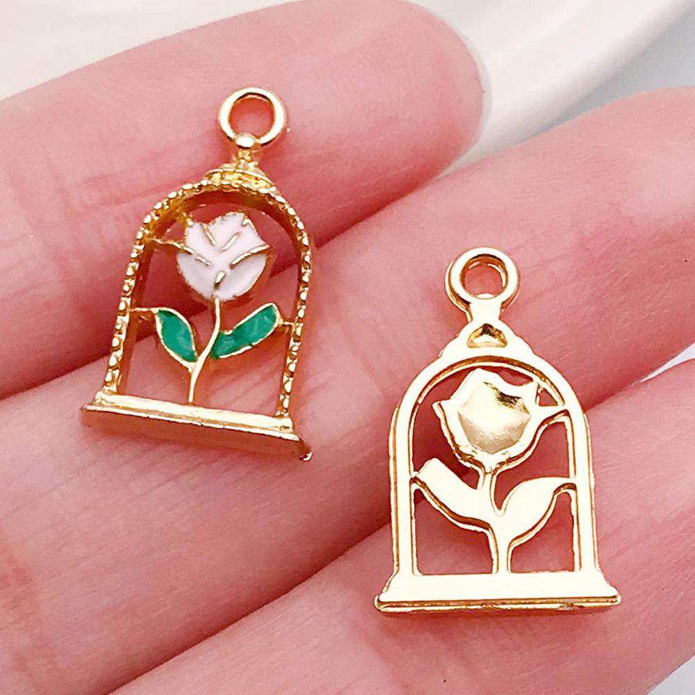 Red And Love Heart Peach Jewellery Accessories Diy Bracelet Keychain Necklace Pendant Alloy Oil Drop