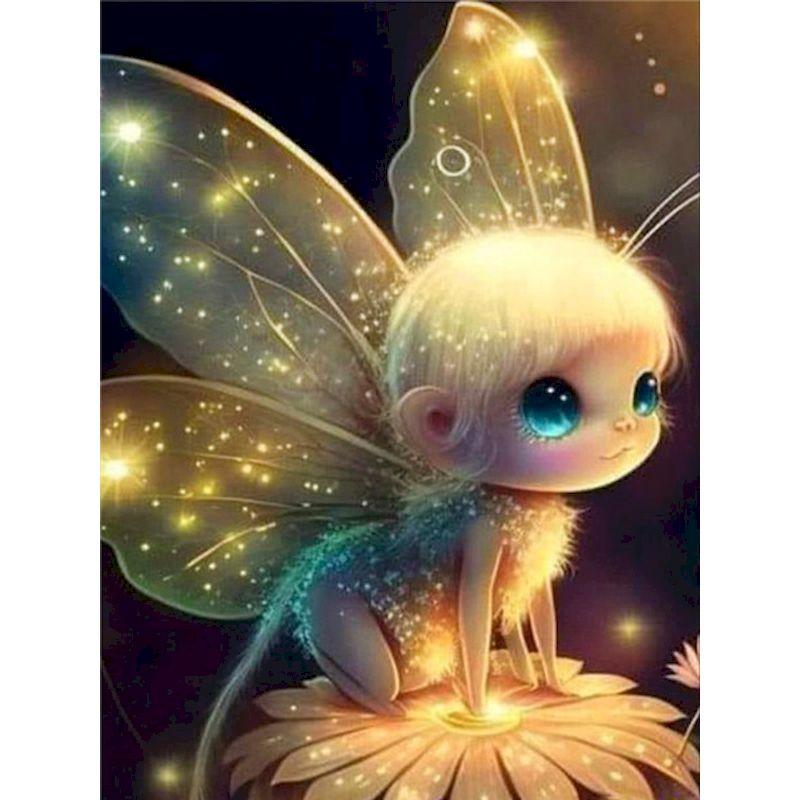 

5d алмазний живопис Дівчина-ельф Повний квадратний/круглий дриль Алмазна вишивка Мозаїчна фігурка Рукоділля Набір для домашнього декору Full Round 20x30CM