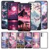 Pink Sunset Mountain Phone Case For Oppo Reno 13 12 11 10 7 F Find X5 X6 A98 A80 A79 A78 A57 A54 A31 A17 Pro 5G Soft TPU Cover