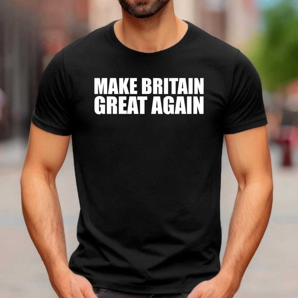 Make Britain Great Again TShirt Mens Short Sleeve Patriotic Printed Tee