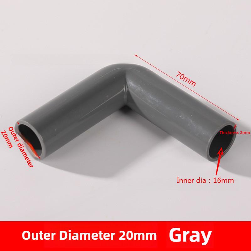 1PCS PVCTube Extended Fish Tank Elbow 90 Degree Elbow Connector Aquarium Garden Irrigation Water Pipe Accessories O.D 20/25/32mm