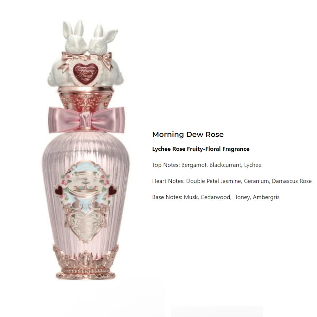 Flower Knows Bunny Garden Perfume Sweet Floral Long Lasting Fragrance for Women Cute Aesthetic Light Fresh Scent Dewy Rose