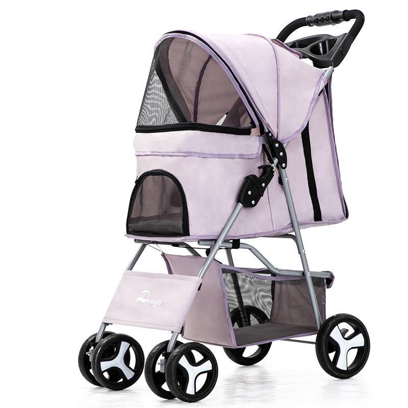 Leichter, zusammenklappbarer Haustier-Buggy mit vier Rdern fr Katzen und  Hunde  zu niedrigen Preisen im Onlineshop Joom kaufen