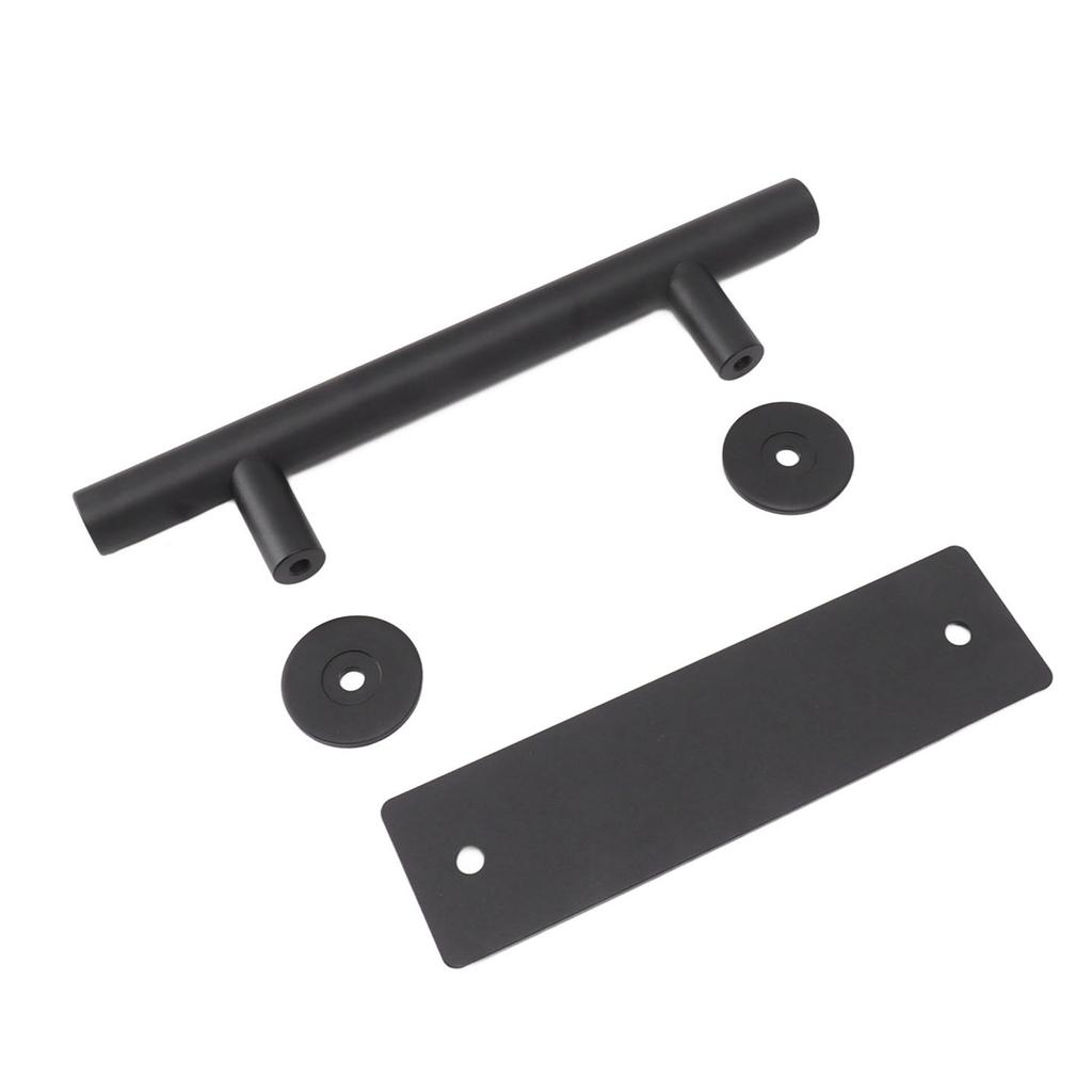 Sliding Barn Door Handle Black Carbon Steel Barn Door Handle for Cabinets Wardrobes