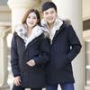 Winter Style Men Boutique Down Coat Detachable Rabbit Fur Collar White Duck Down Men's Solid Jackets Plus Size S-5XL