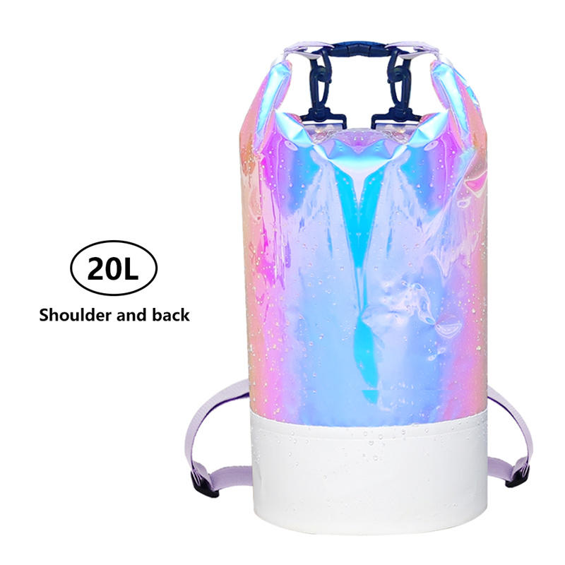 Outdoor PVC Waterproof Dry Bag 10L 20L Diving Foldable Storage Bags Men Women Beach Swimming Drifting Rafting Ocean Bags