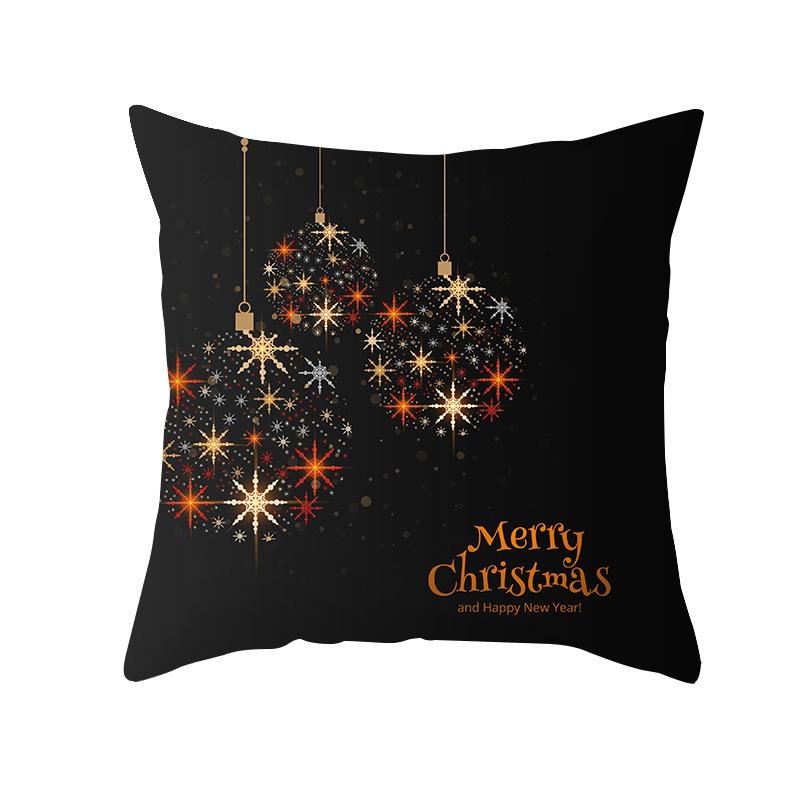 Nordische Weihnachtskissenbezug Schwarz Gold Serie Pfirsichhaut Kissenbezug Büro Sofa Kissenbezug Zuhause