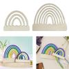 Hand Made Wood Weaving Piece Set DIY Material Kit Wooden Slices Handknitted Projects Ornament for