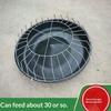 Roof Design Large Circular Chicken Feeder 12/14/16 Holes Rain Resistant for Farm Backyard Poultry Coop