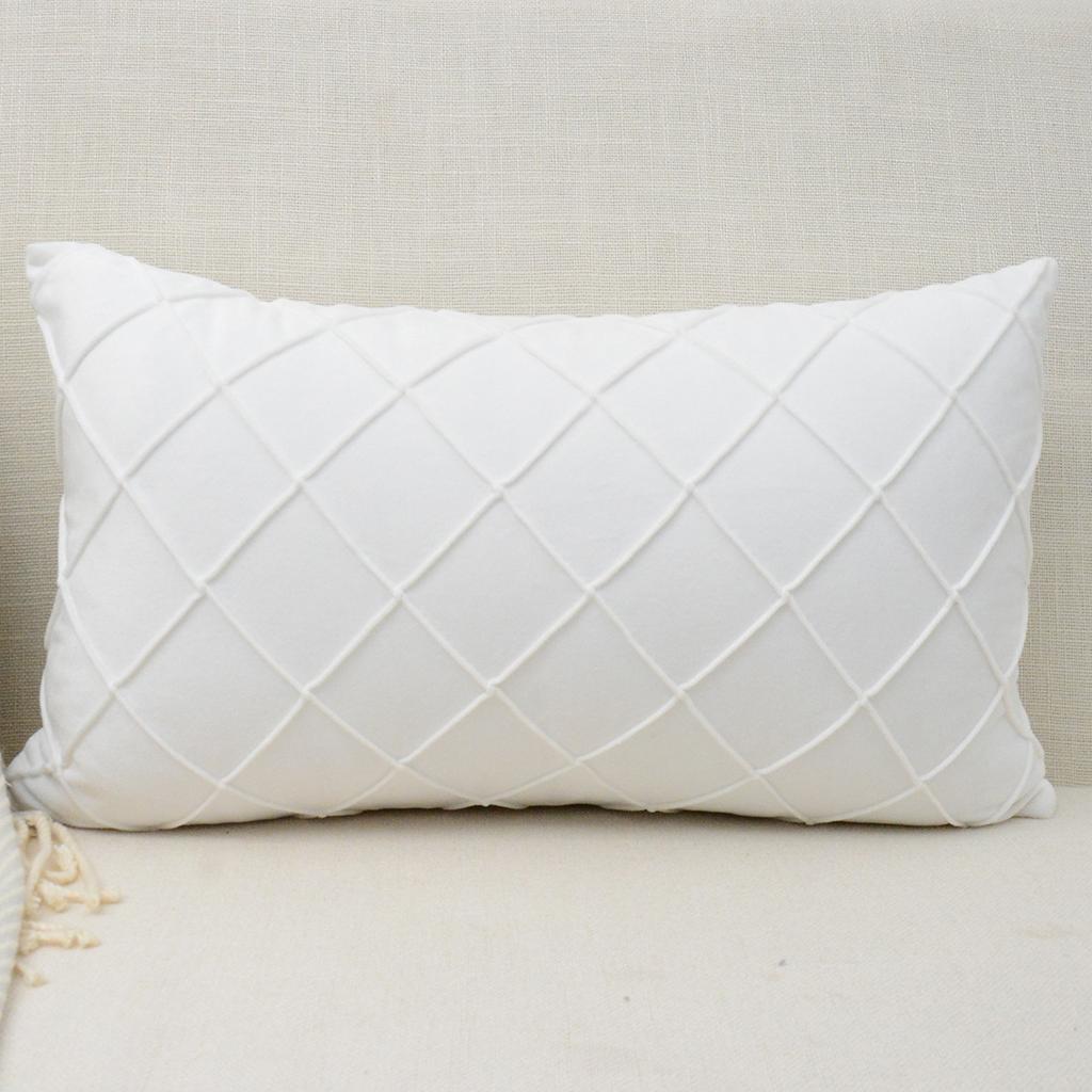 30x50CM Solid Color Rectangular Pillow Cover Ultra Soft Decorative Sofa Throw Cushion Cover Pillowcase Living Room Funda Cojin