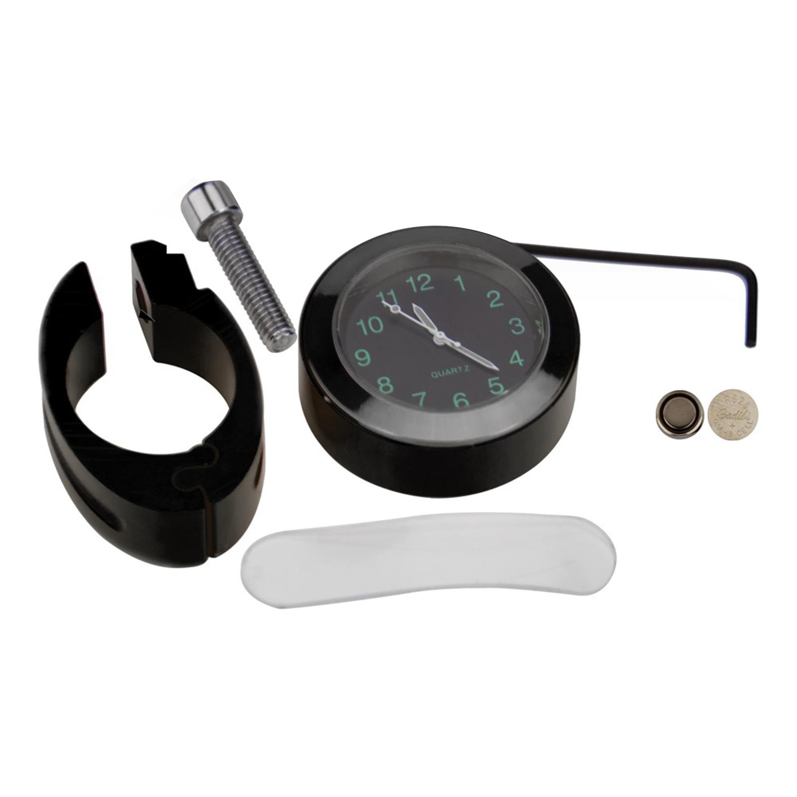 

Часы на руле мотоцикла, универсальные водонепроницаемые кварцевые часы на руле из алюминиевого сплава 78 дюймов с чёрный