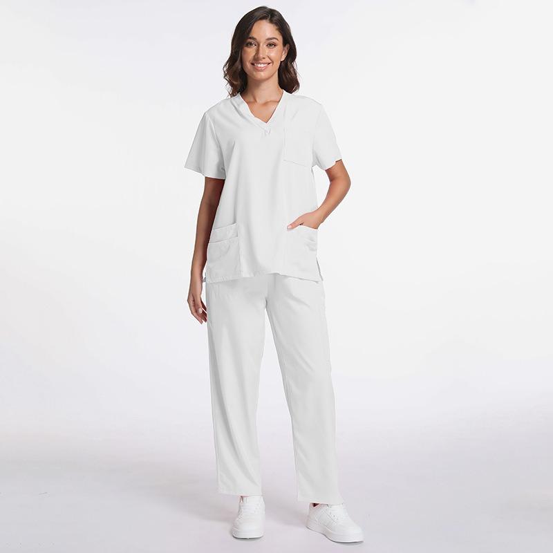 Women's Short Sleeve Scrub Top for Dental Operating Room – Nurse & Doctor Medical Workwear for Healthcare Staff
