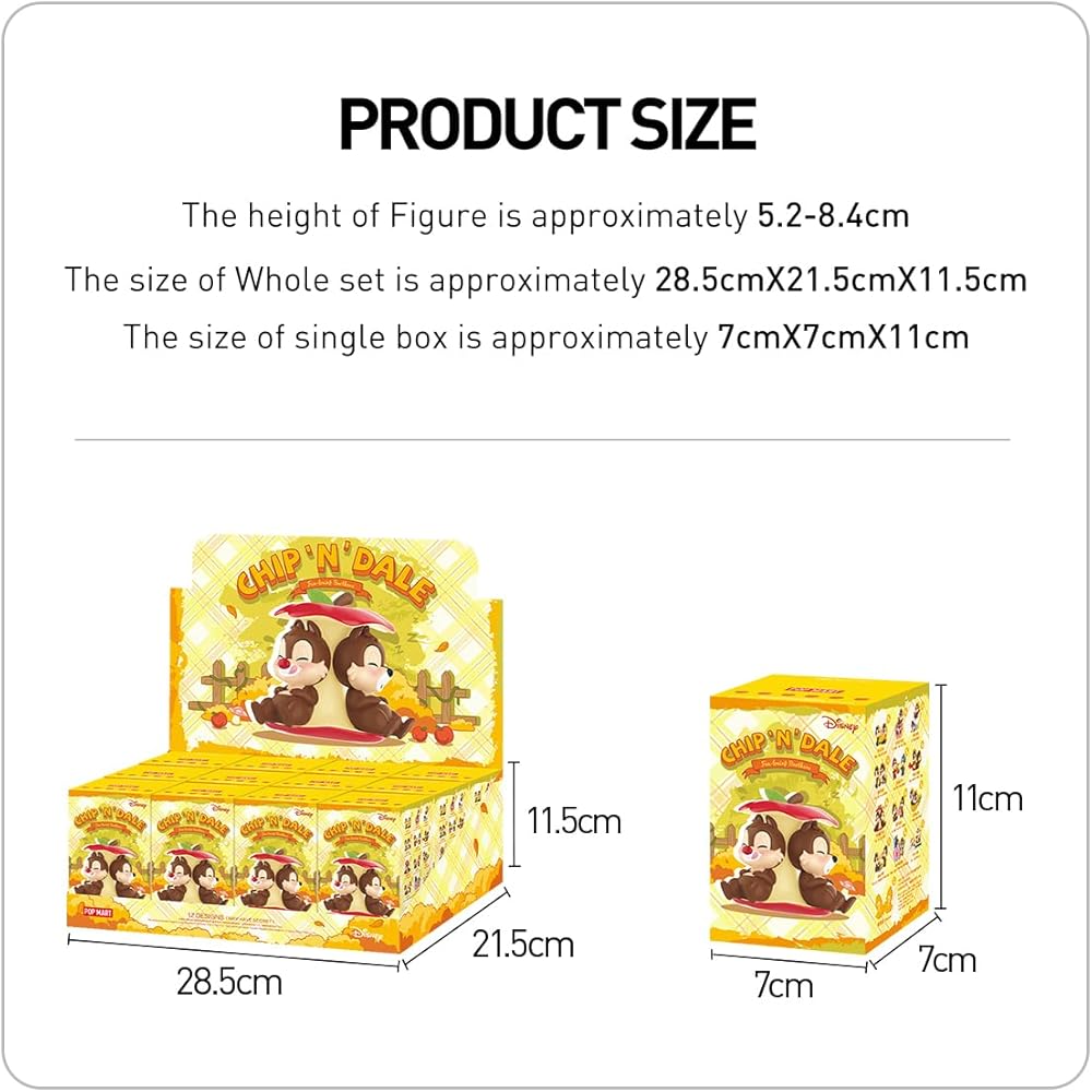 POP MART Disney Chip and Dale Fun-loving Brothers Assorted Box 12 Pieces Blind Box Figures Premium Toy