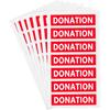 Donation Stickers,4X1 Inches Red Color-Coded Moving Labels,160 Pcs Per Pack
