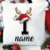 Personalised Christmas Pillow Case Initial with Name Cushion Cover Xmas Party Decor Home Pillowcase Xmas Gift for Family Friends