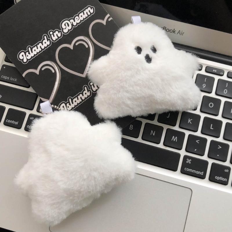 Cute Specter Pendant Soft Plush Keychain Pendant Backpack Charm Keychain Accessory Specter Bag Charm for Halloween