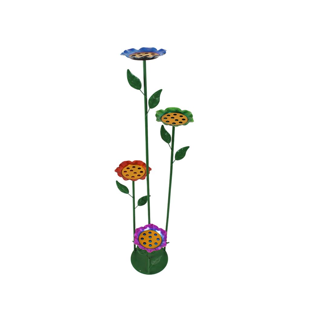 Outdoor Flower Bird Feeder and Bird Bath, Garden Stake Butterfly Dish for Yard Decoration