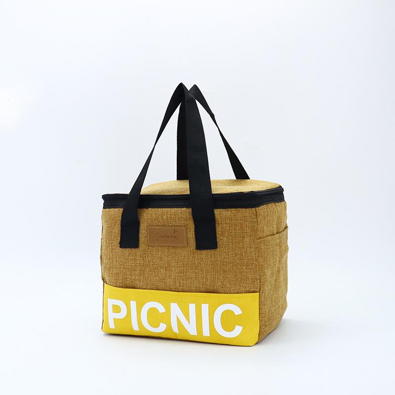 Printed Outdoor Picnic Bag Ice Pack Takeaway Insulation Pack Fresh Portable Lunch Box Bag Travel Food Storage Breakfast Bag