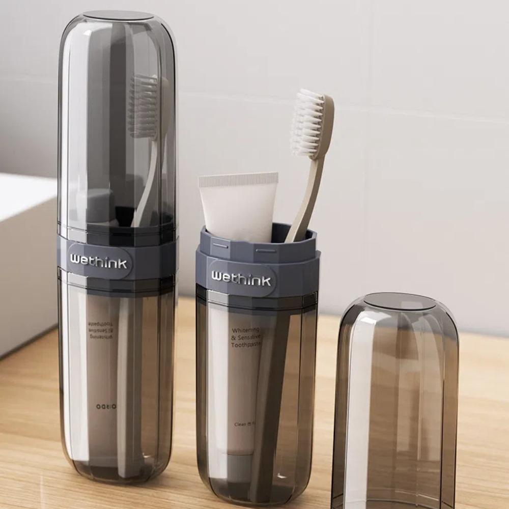 With Cover Toothbrush Travel Containers Transparent Toothbrush Storage Box Mouthwash Cup  Travel