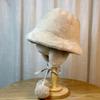 Women's Winter Plush Fisherman Hat with Ball Strap New Face Showing Small Ear Protection Hat Thickened Cold Proof and Warm Hat